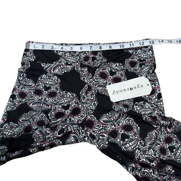 NWT EYE CANDY Skull Print Leggings MEDIUM - Picture 8 of 13